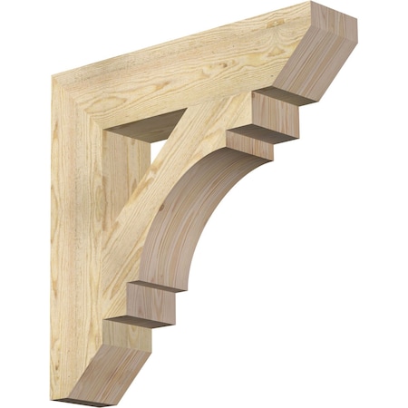 Merced Slat Rough Sawn Bracket, Douglas Fir, 6W X 28D X 28H